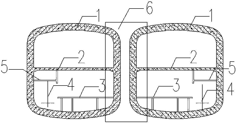 Subway station structure built by pipe jacking process and construction method thereof