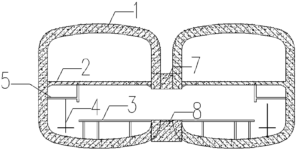 Subway station structure built by pipe jacking process and construction method thereof