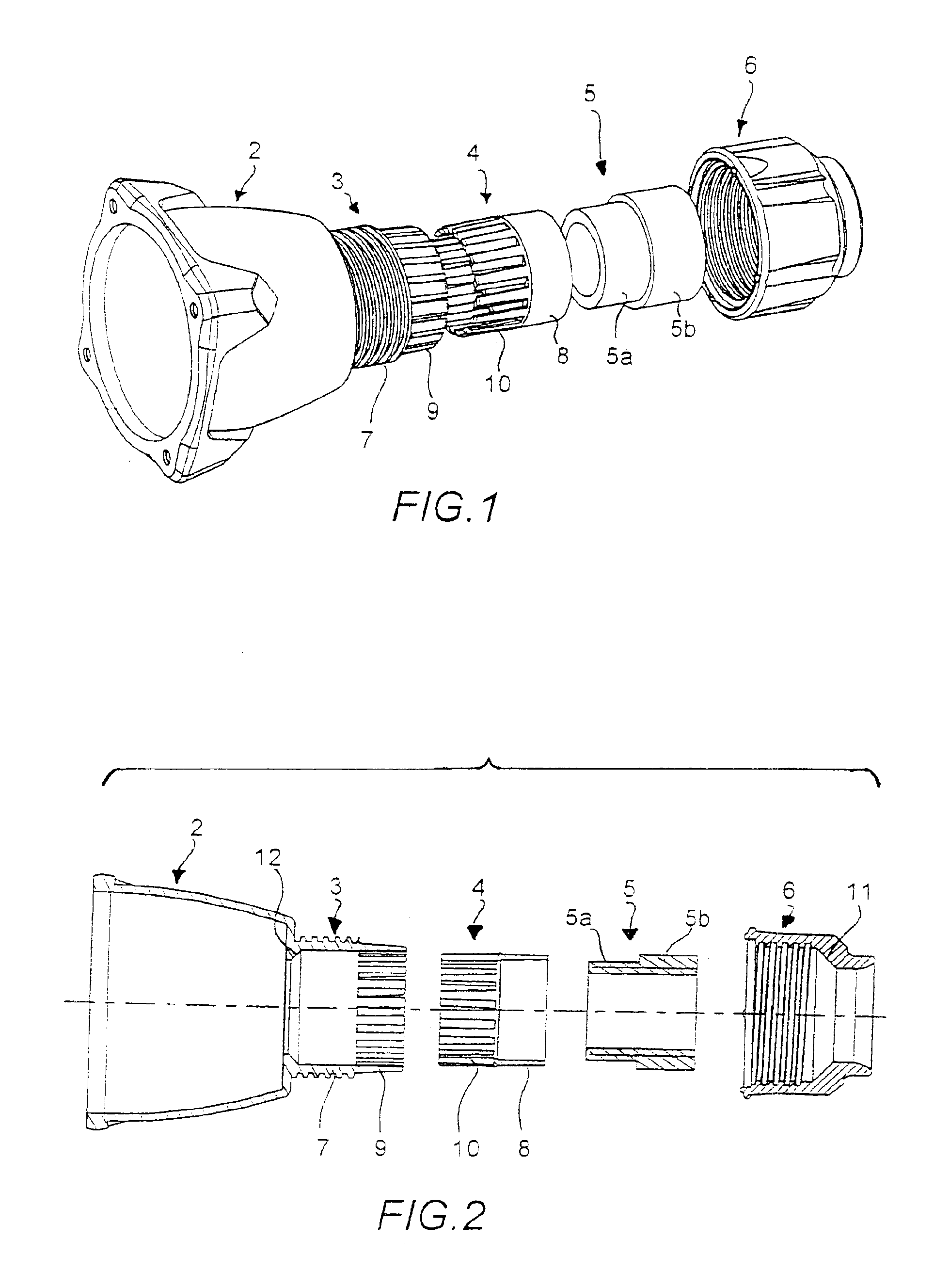 Device for axially retaining a cylindrical element and more particularly a cable