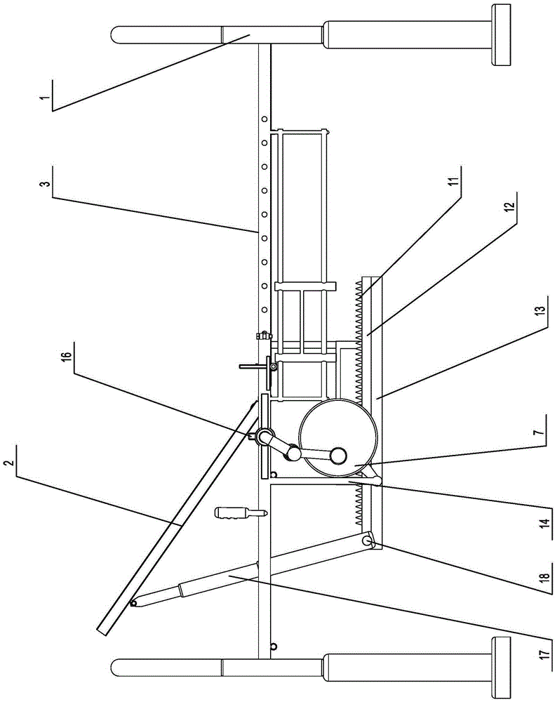 Inclination-angle-adjustable mechanism and sickbed with same