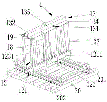 Sleeper changing machine provided with transversely-moving grab bucket stone-clearing device