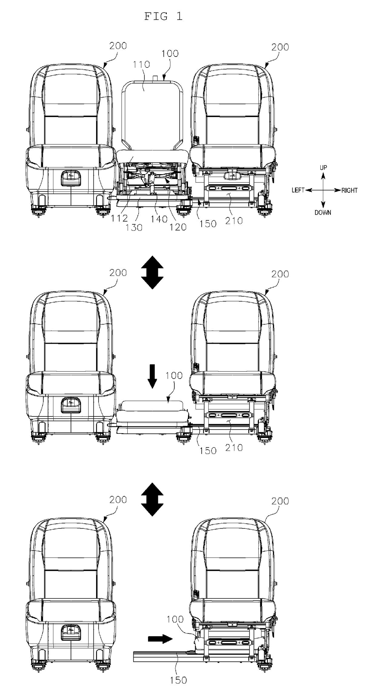 Auxiliary seat storage structure