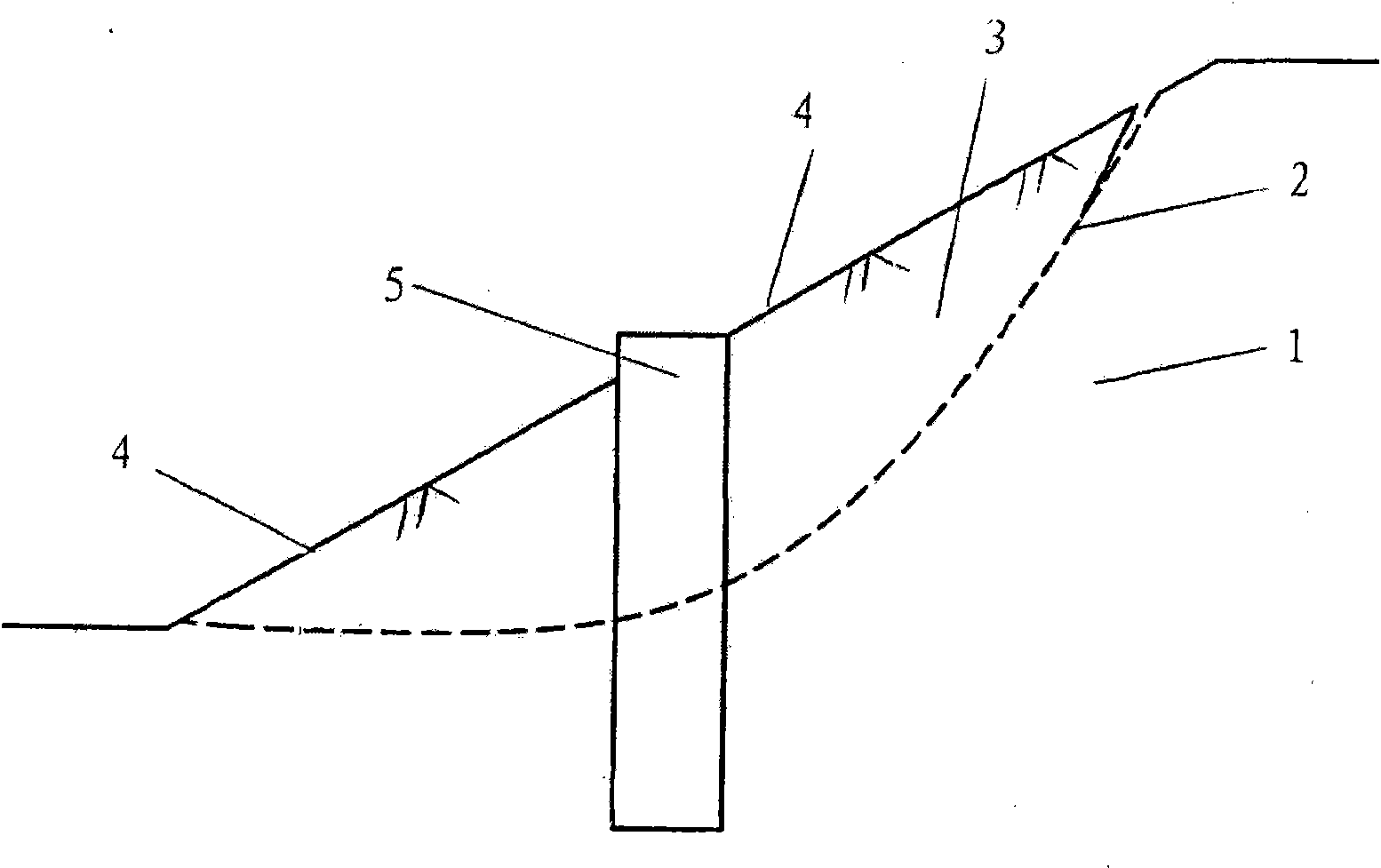 Built-in anchor head embedded-type anchoring pile