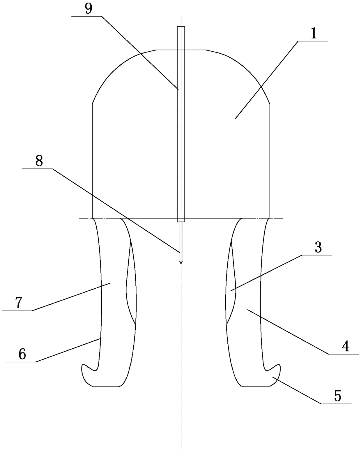 First-aid blood collecting device