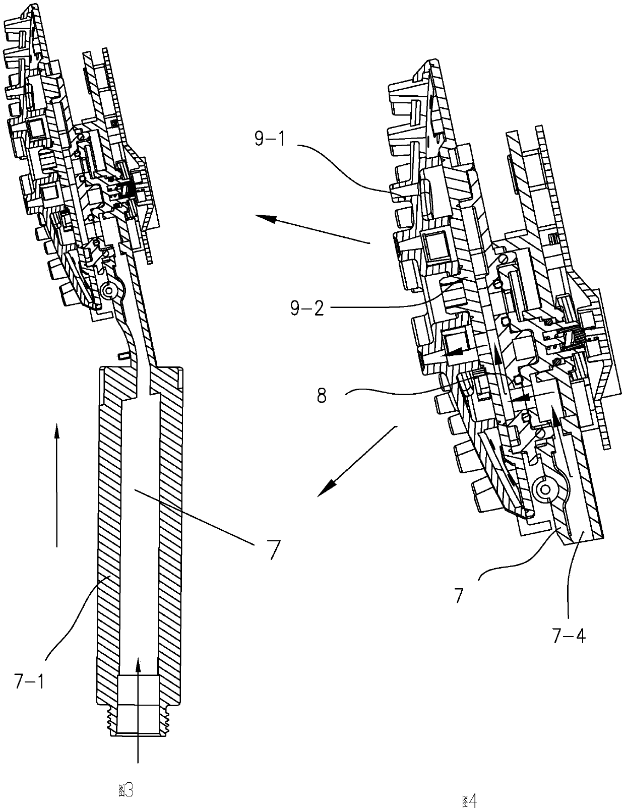 Sprinkler capable of swinging left and right to switch water spots