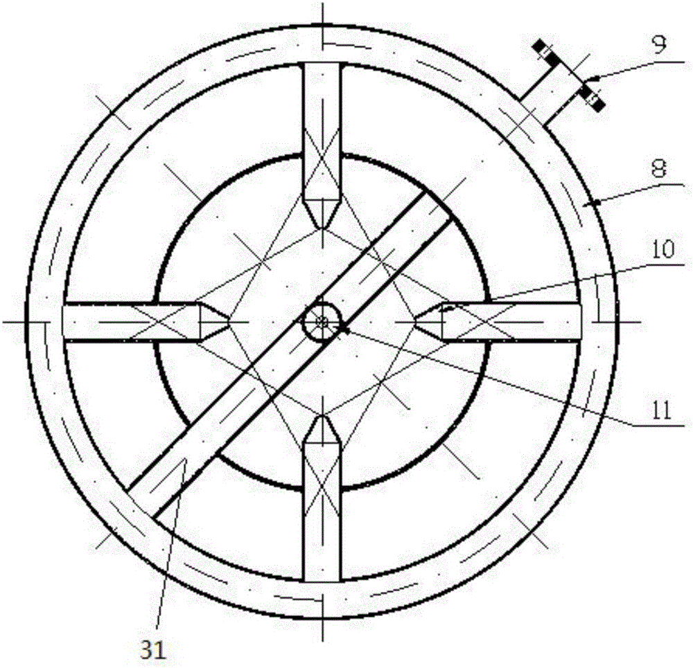 Quenching heat exchanger provided with multiple secondary heat exchange devices