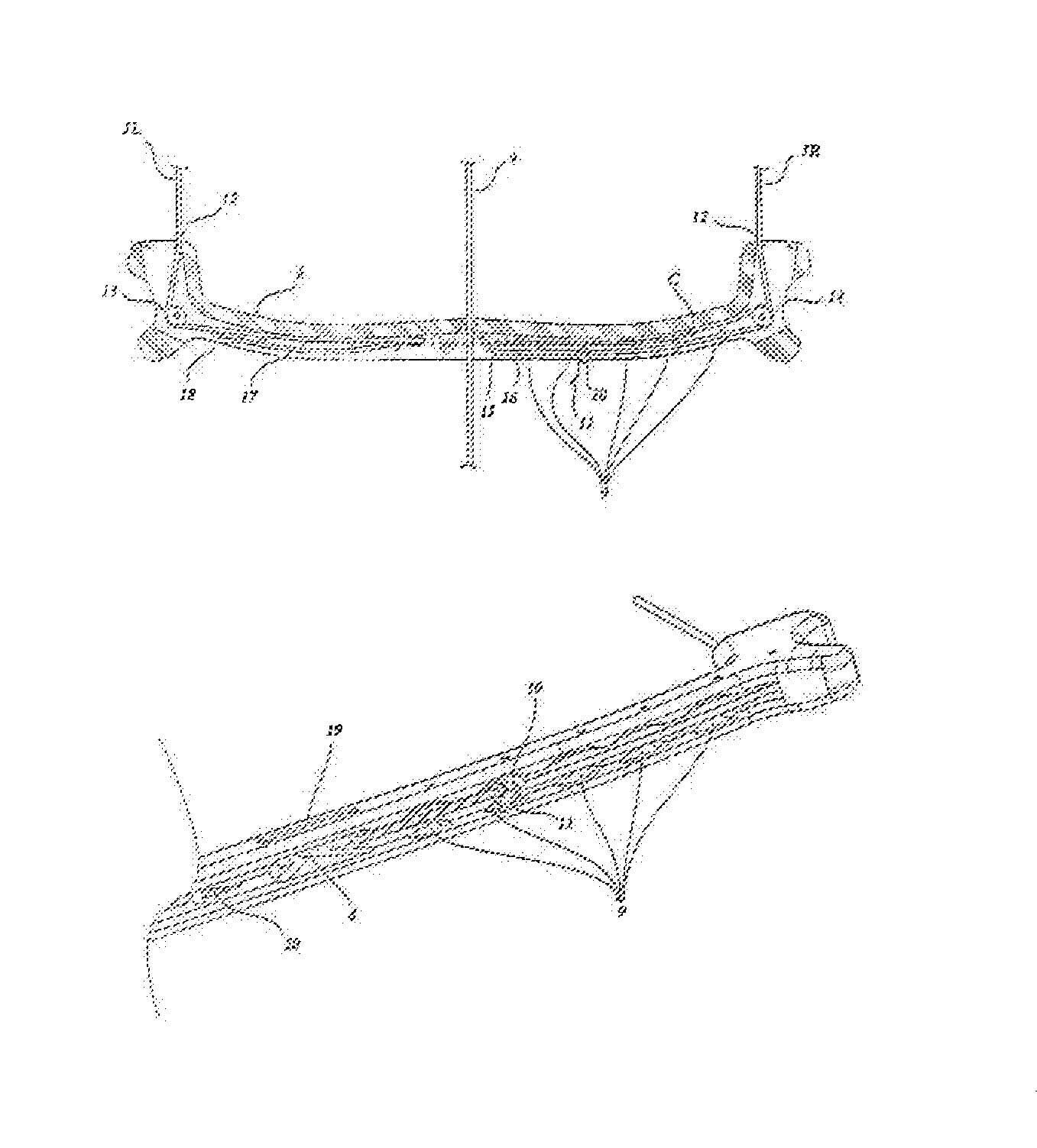 Kite control bar with integrated line adjustment means
