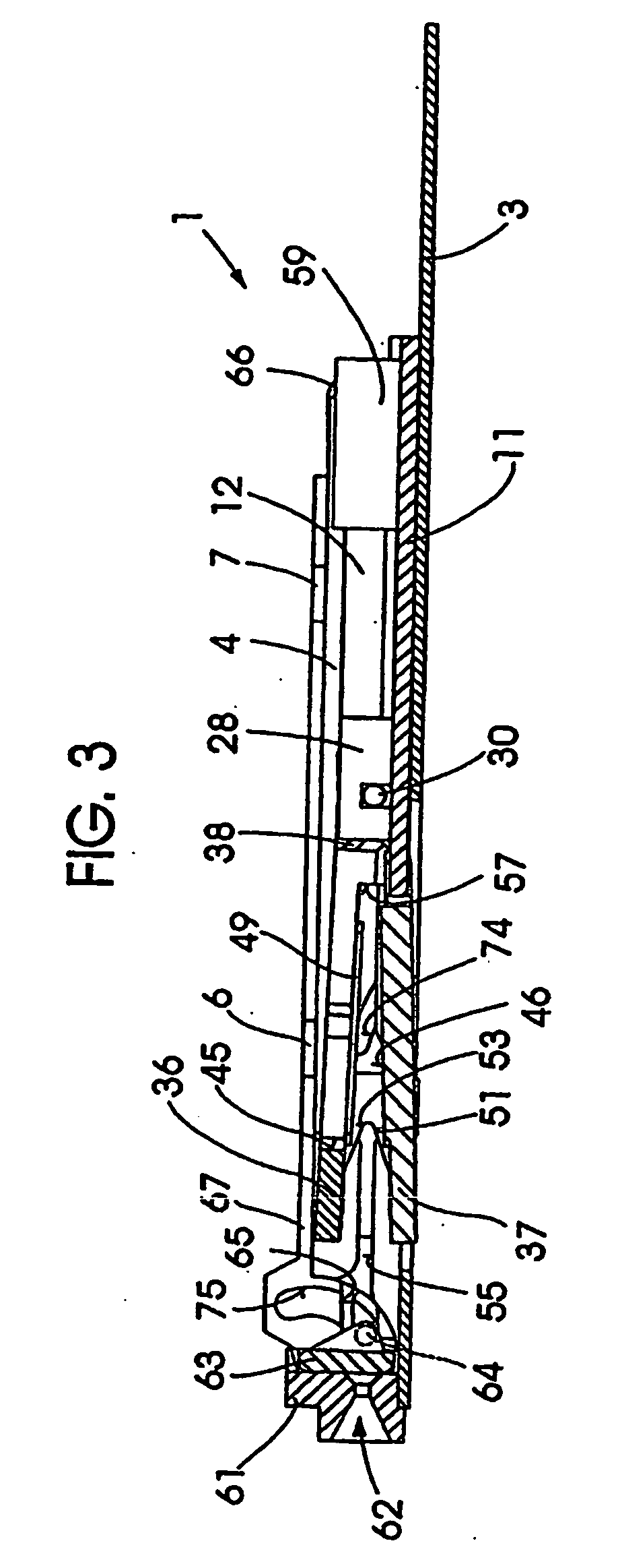Chip card receiving device comprising a carriage for holding a chip card