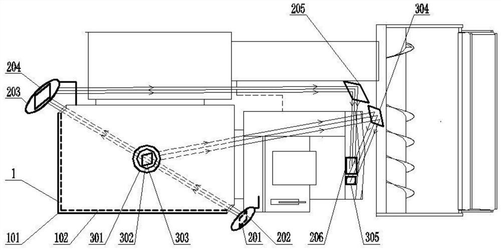 A harvester grain tank monitoring system and a harvester with the system installed