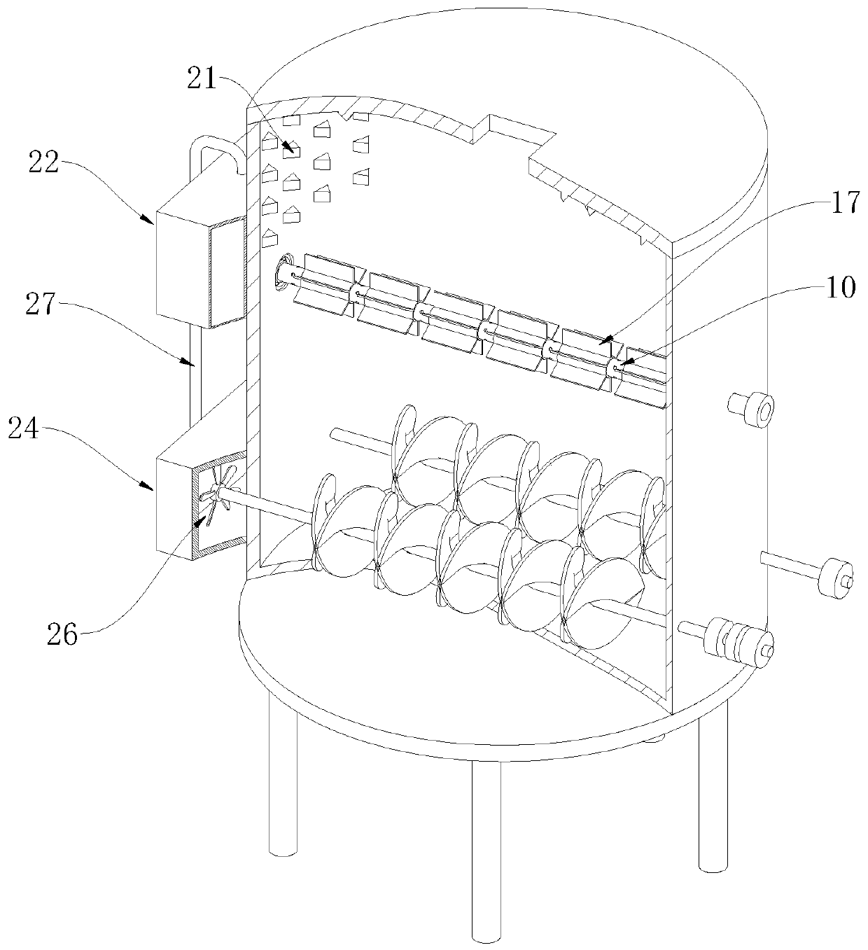 Efficient stirring feeding mechanism for injection molding machine