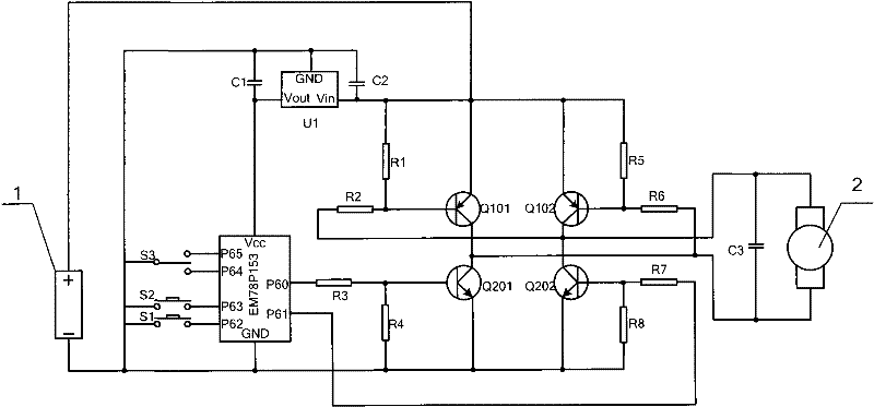 High and low light control circuit for automobile headlights