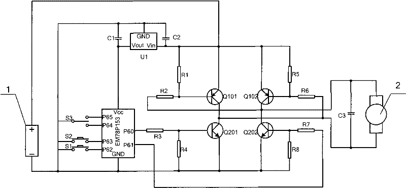 High and low light control circuit for automobile headlights