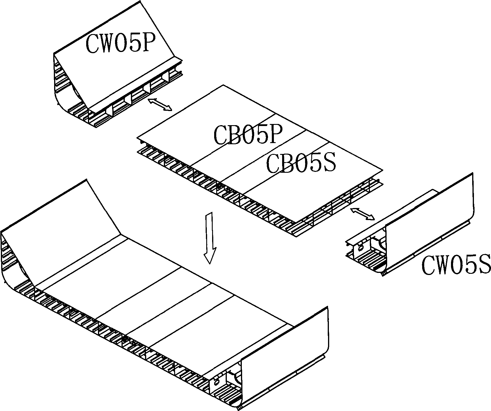 Method for half-breadth double-span total assembling and building in shipbuilding