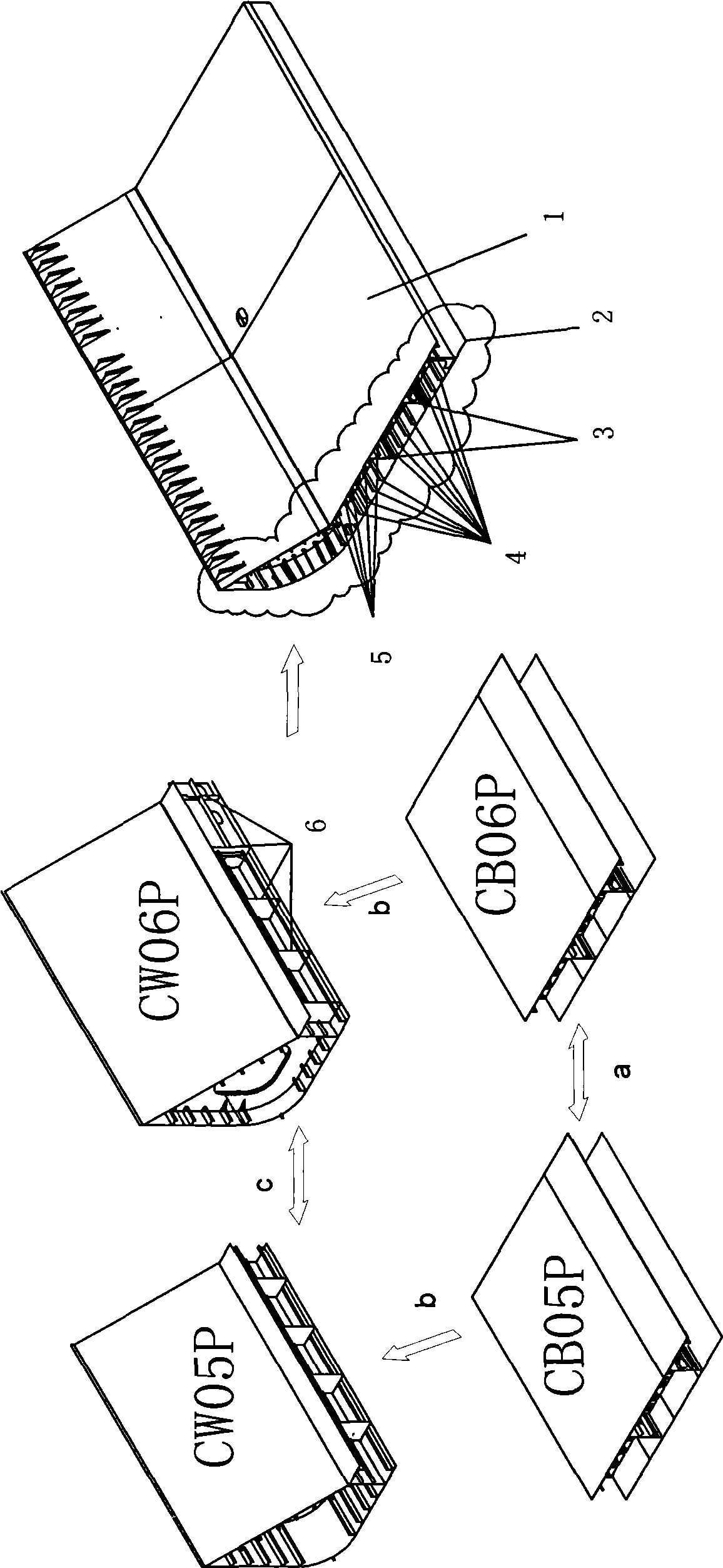 Method for half-breadth double-span total assembling and building in shipbuilding