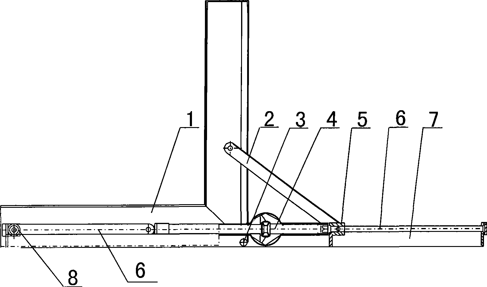 Push-and-pull type die turning-over device