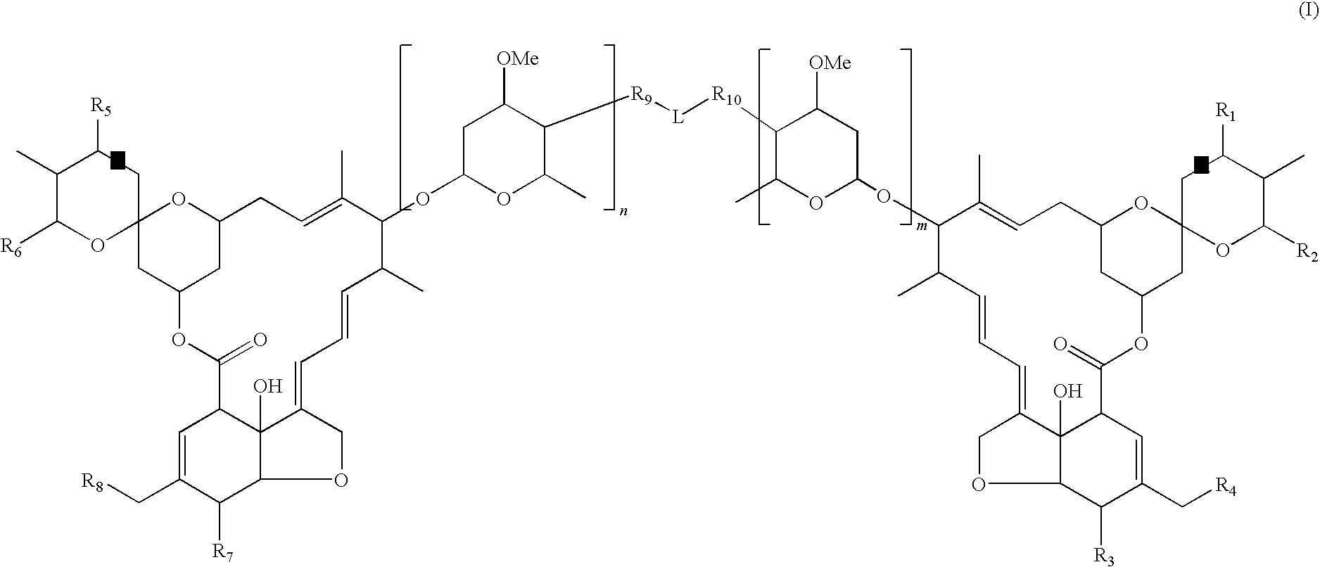 Dimeric avermectin and milbemycin derivatives