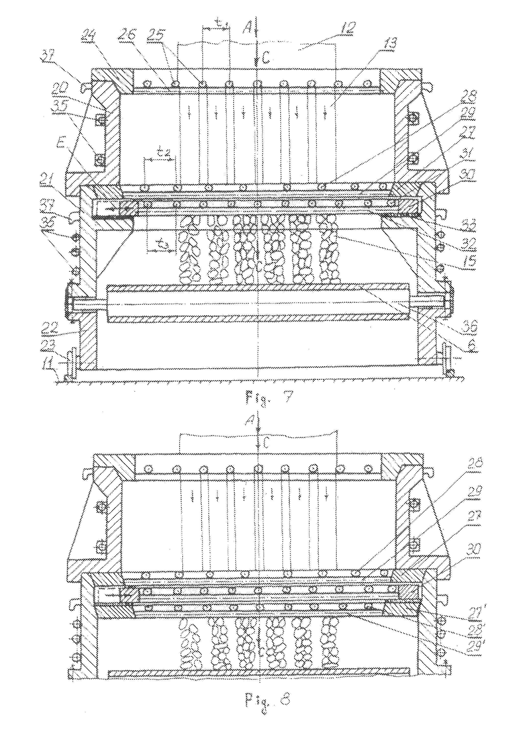 Method for treating slag flowing from a metallurgical vessel and a device for carrying out said method