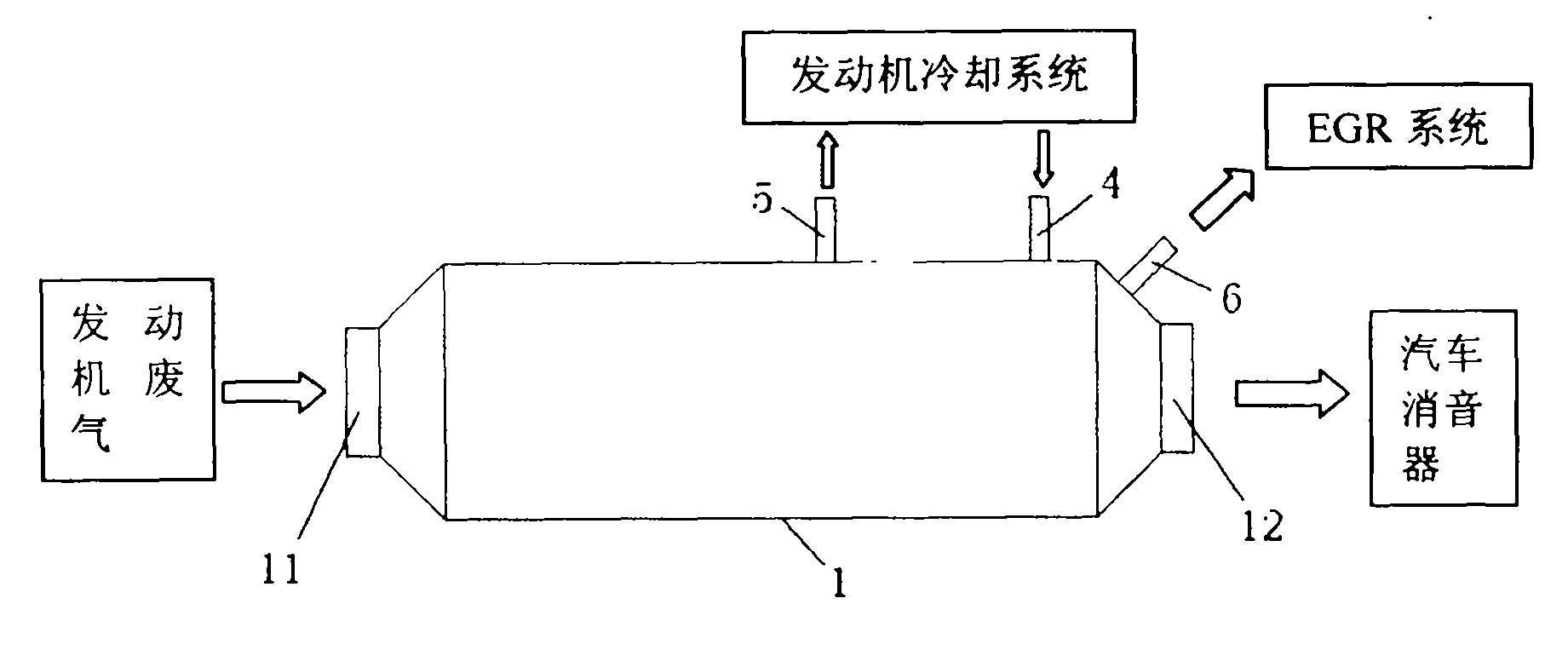 Engine waste gas energy utilization device and automobile using same