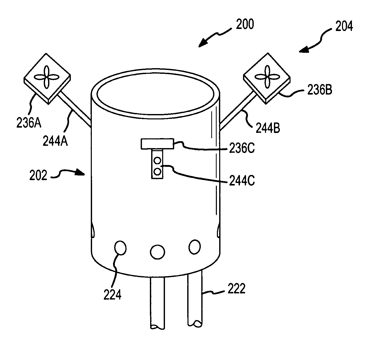 Apparatus for producing a fire special effect