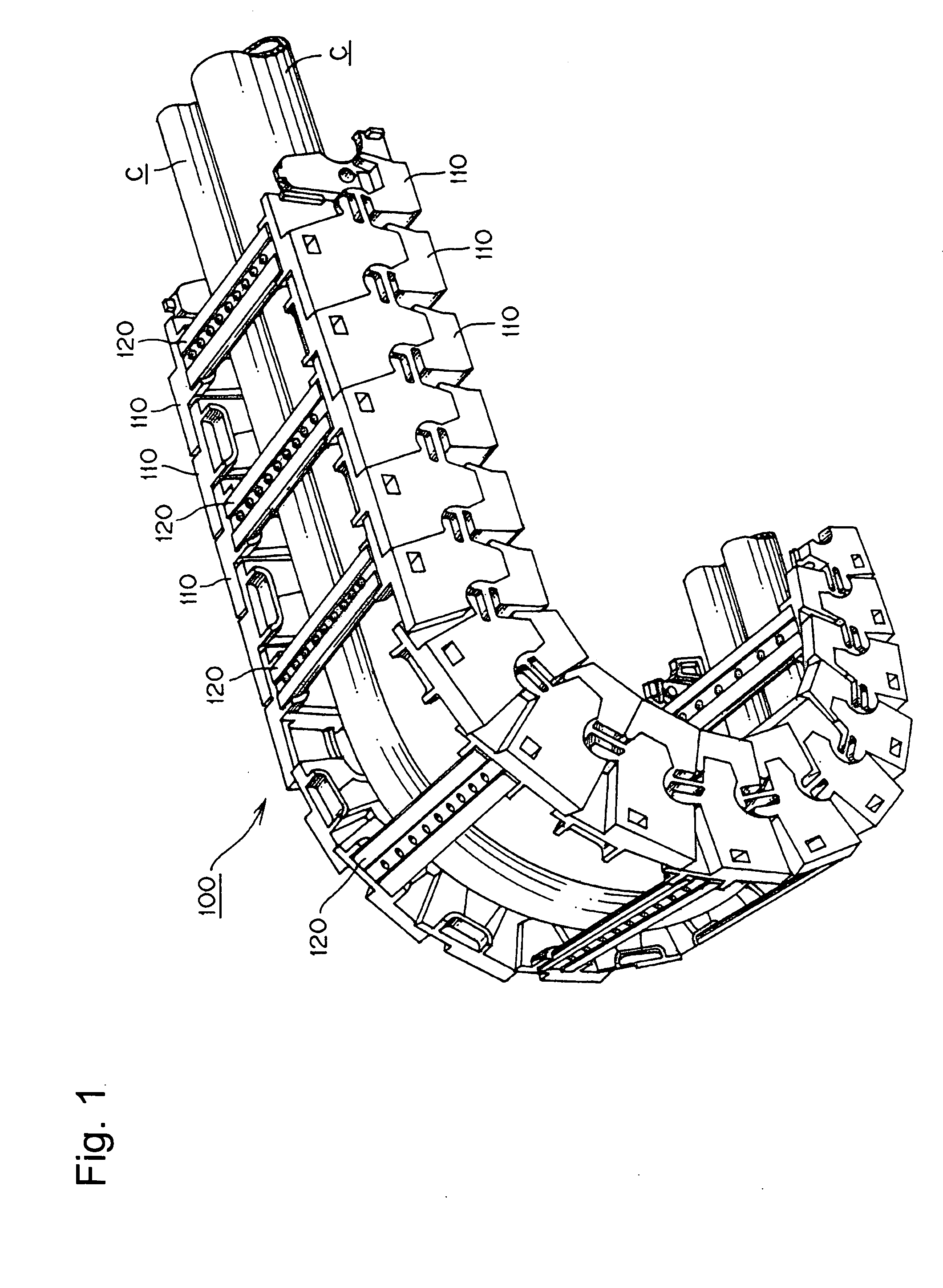 Cable protection and guide device