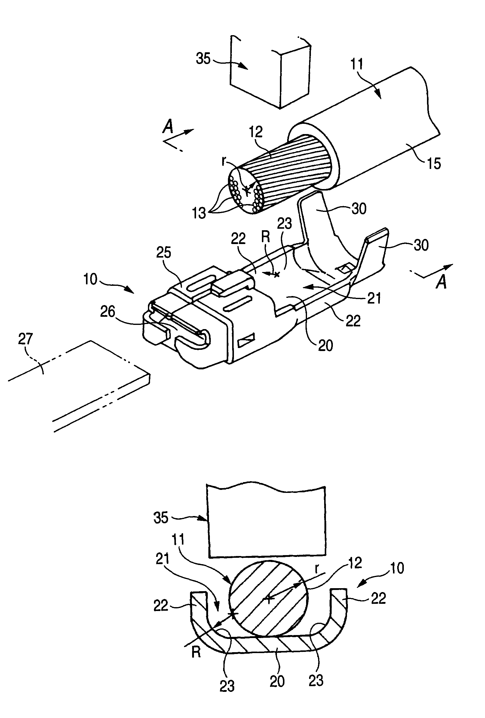 Welding terminal and welding apparatus for welding the same