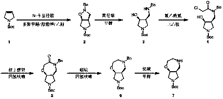 Tert-butylhexahydro-2H-pyrrole[1,4]oxazepine-7(3H)-carboxylic ester preparation method