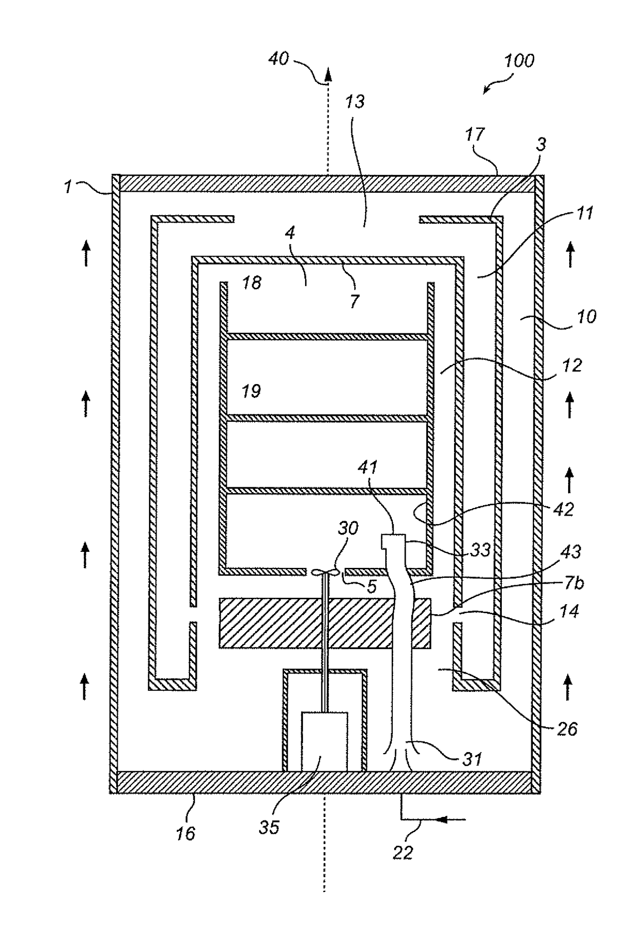 Combined fan and ejector cooling