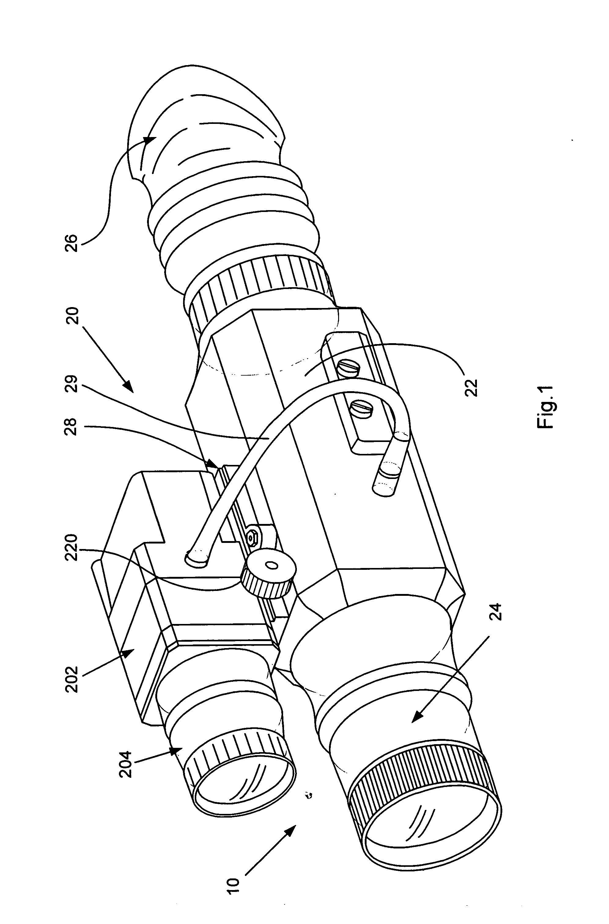 Optical system with automatic switching between operation in daylight and thermovision modes