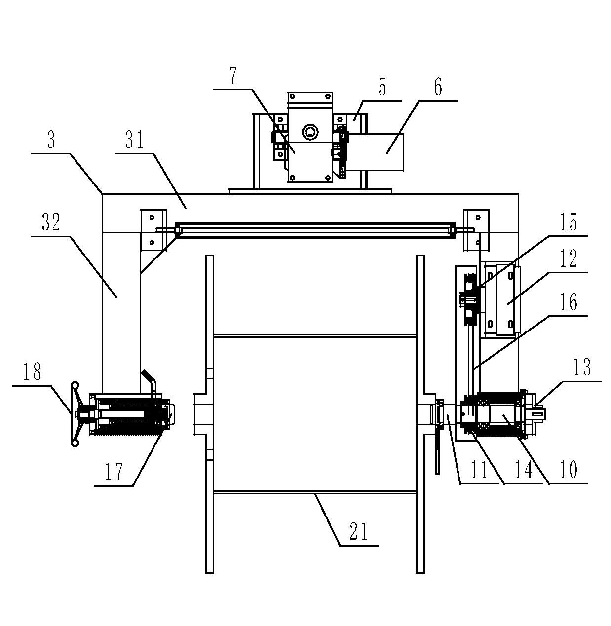 Swinging arm type electric lifting wire pay-off device