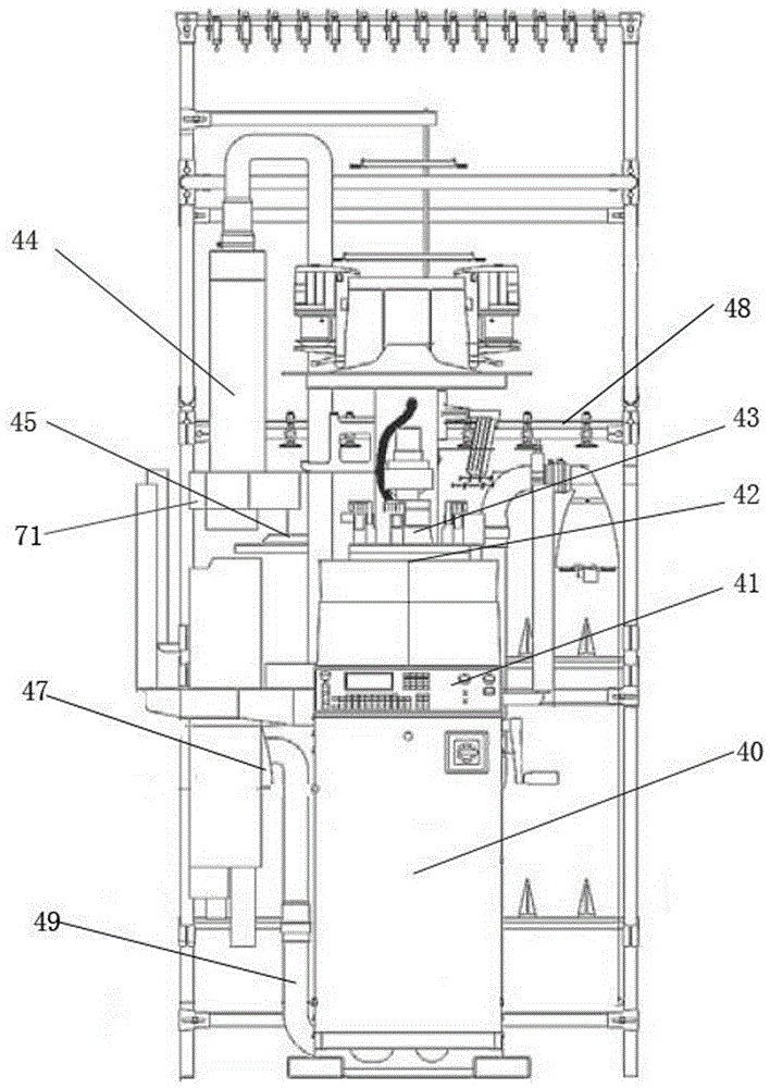 Weft knitting hosiery machine with integrated hosiery sewing head and using method