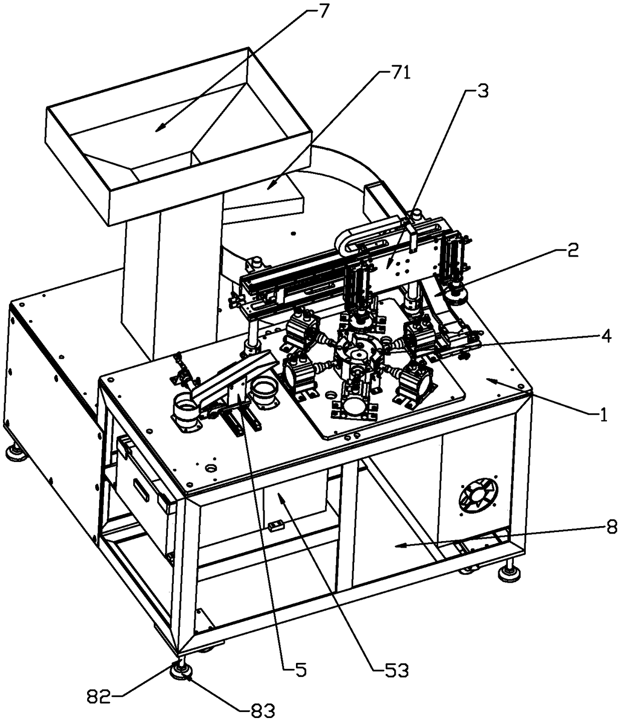 Easy to move double-layer cover automatic riveting machine