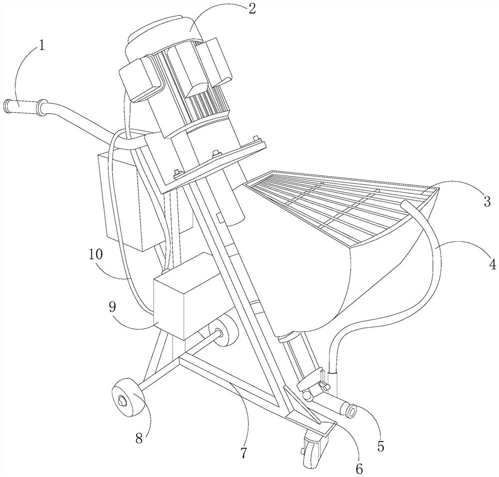 A surface spraying device for road and bridge construction