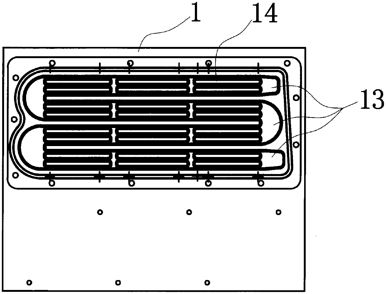 High-efficient molded heat radiator for drive motor controller of automobile