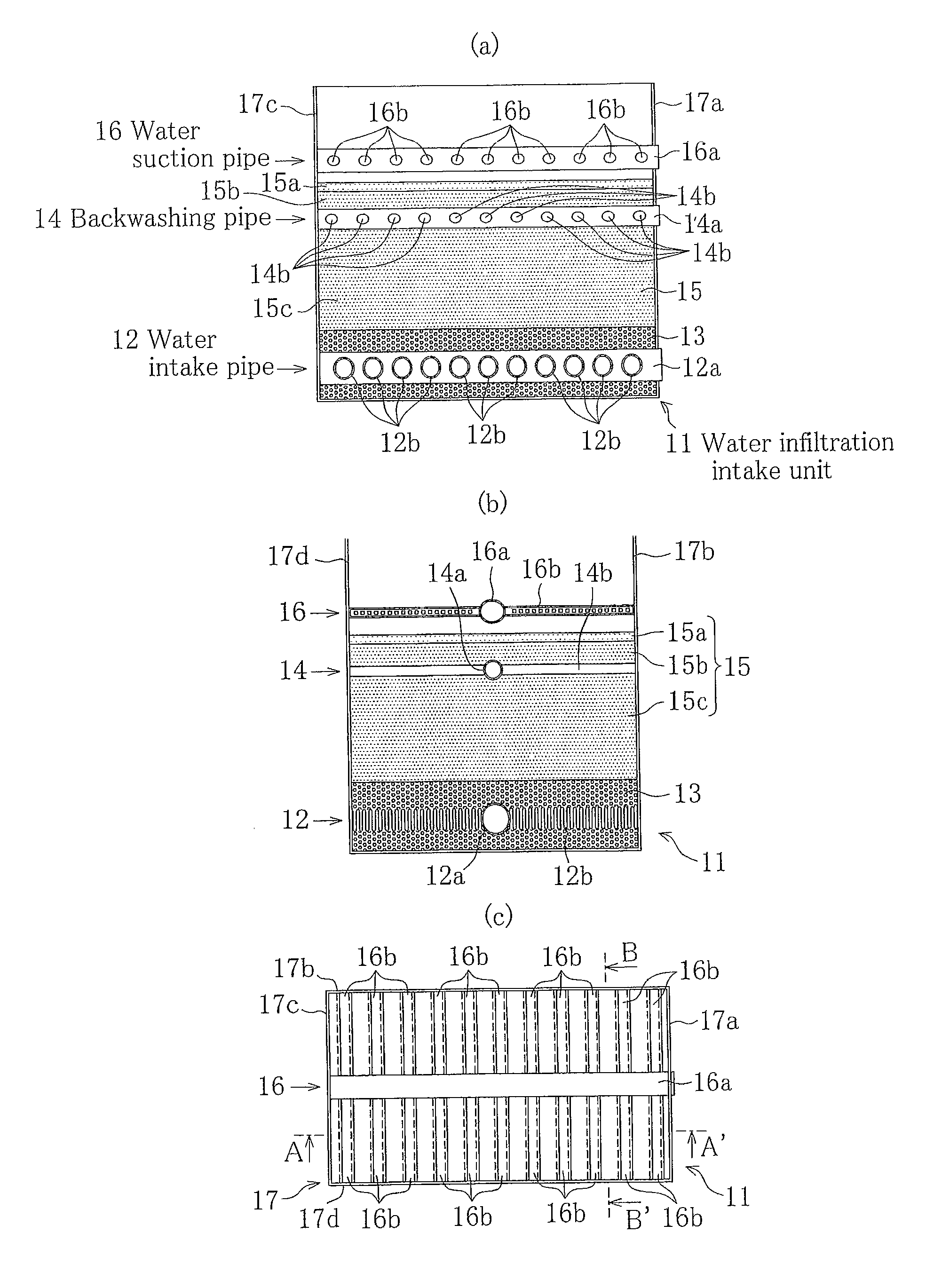 Seawater infiltration method and water infiltration intake unit