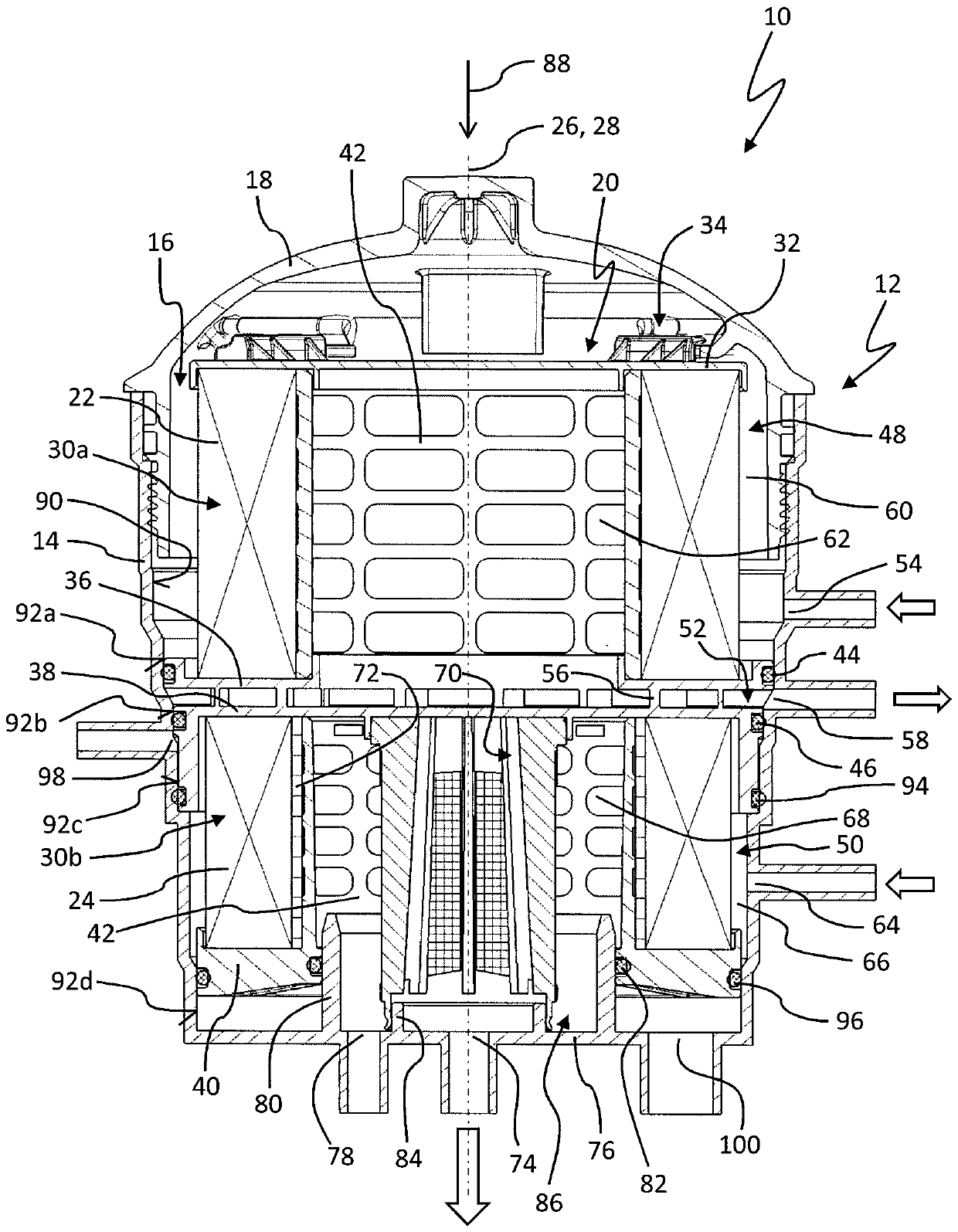 Fuel filter comprising a filter insert with a prefilter element and a main filter element