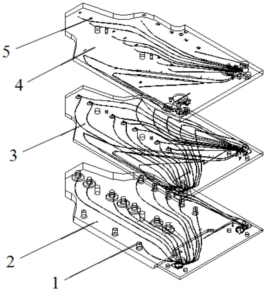 A low-pressure liquid circuit integrated block and its processing technology