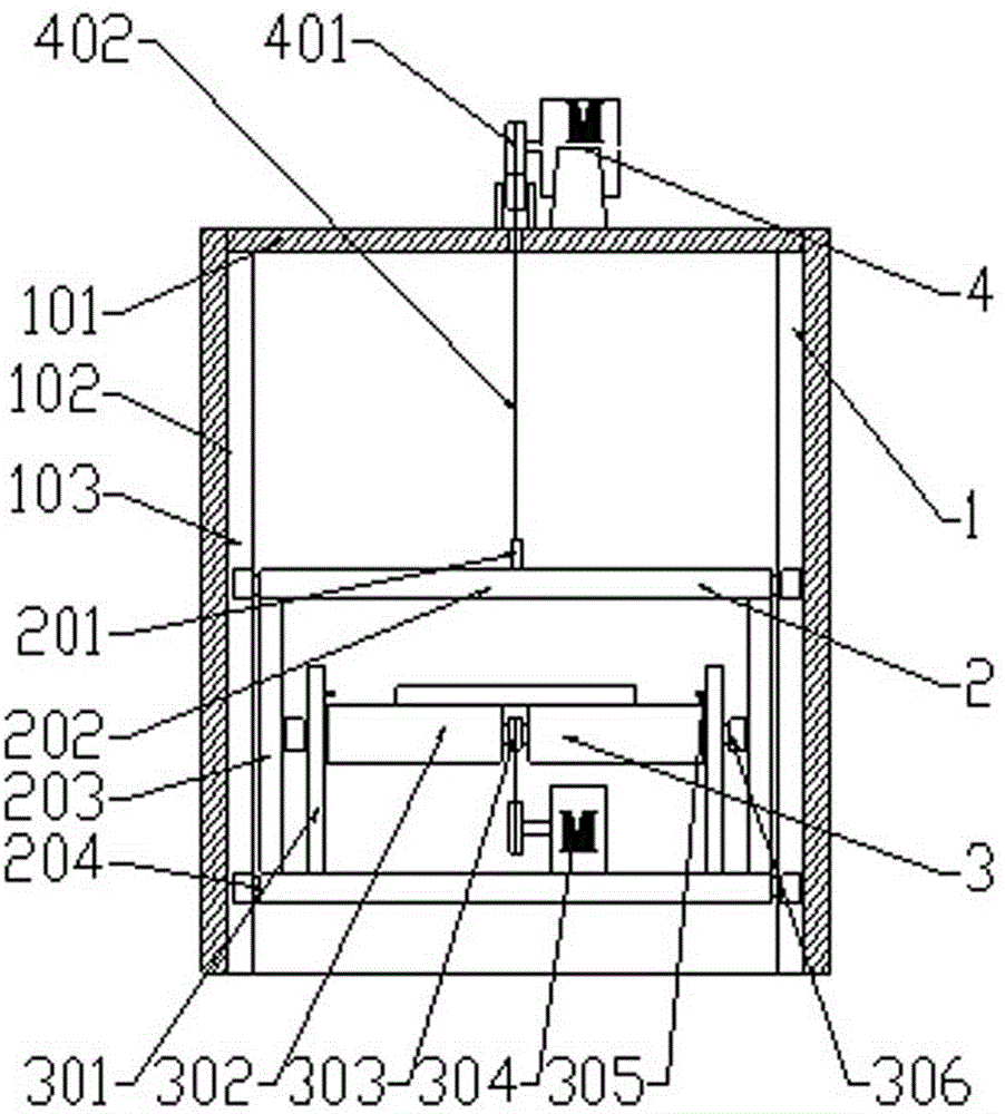 Double-layer roller-way kiln provided with lifting device