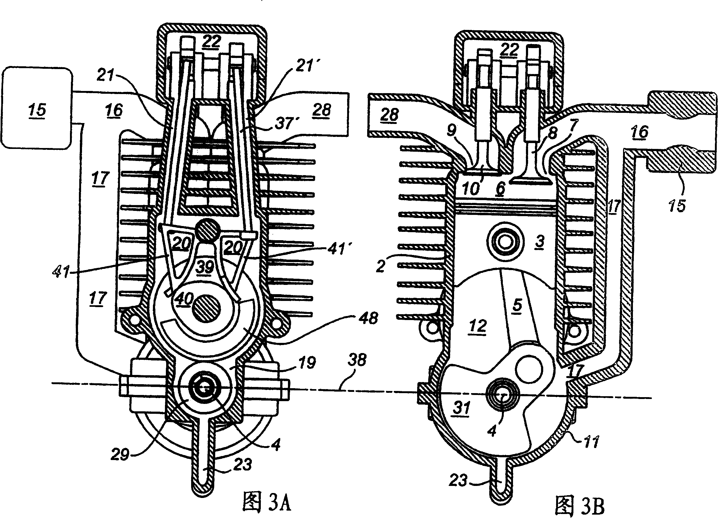 A four-stroke engine