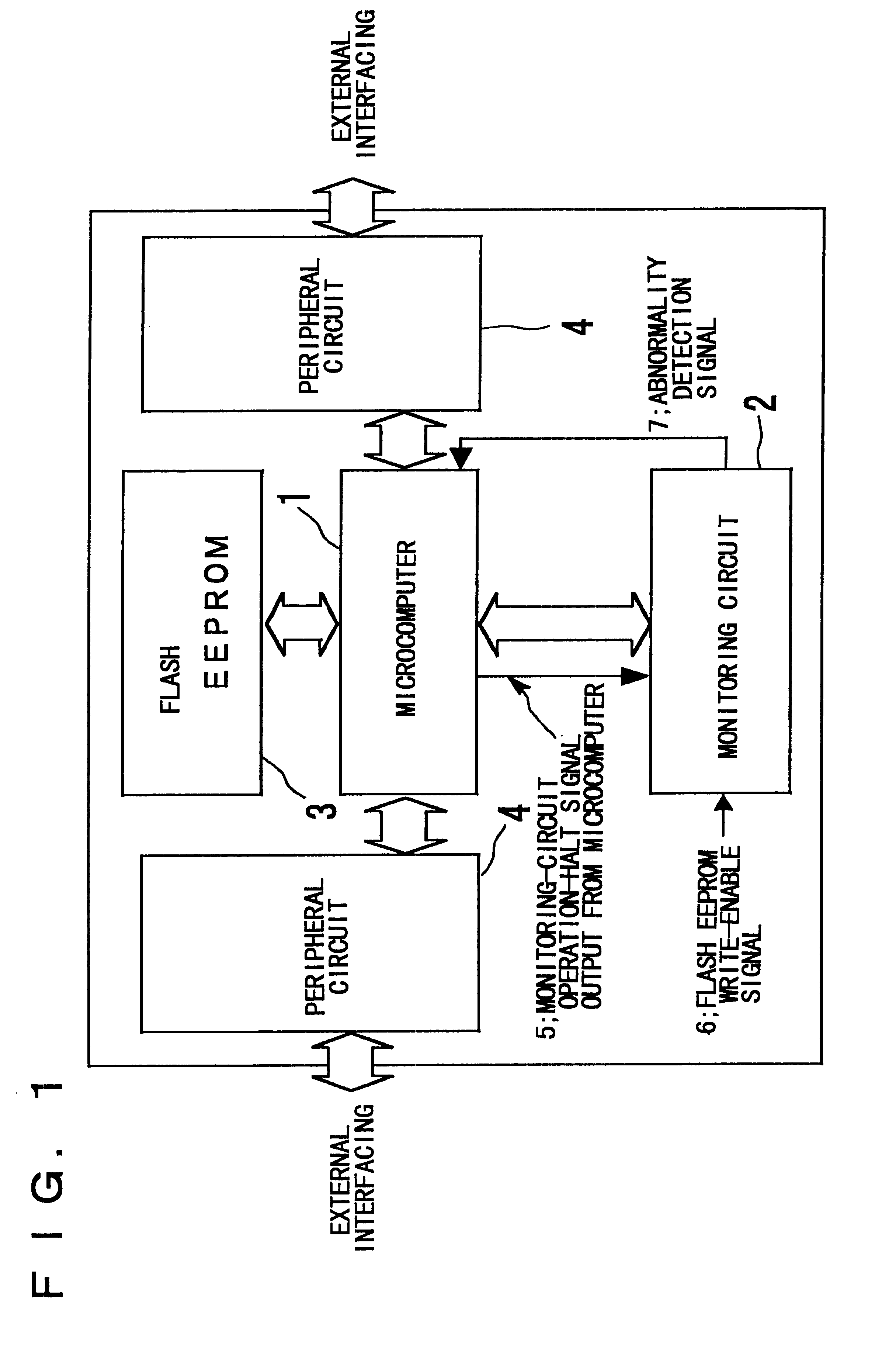 Method and apparatus for controlling writing of flash EEPROM by microcomputer