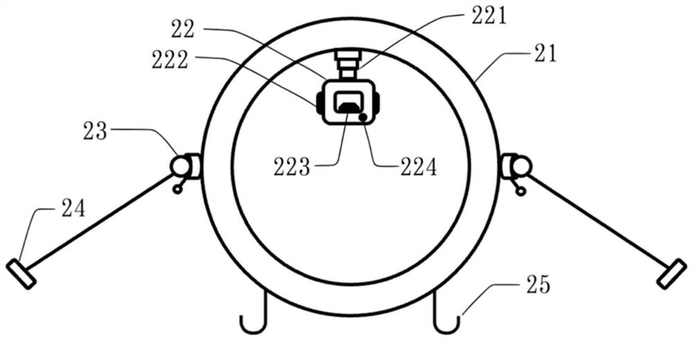 Perineum visual field exposing device