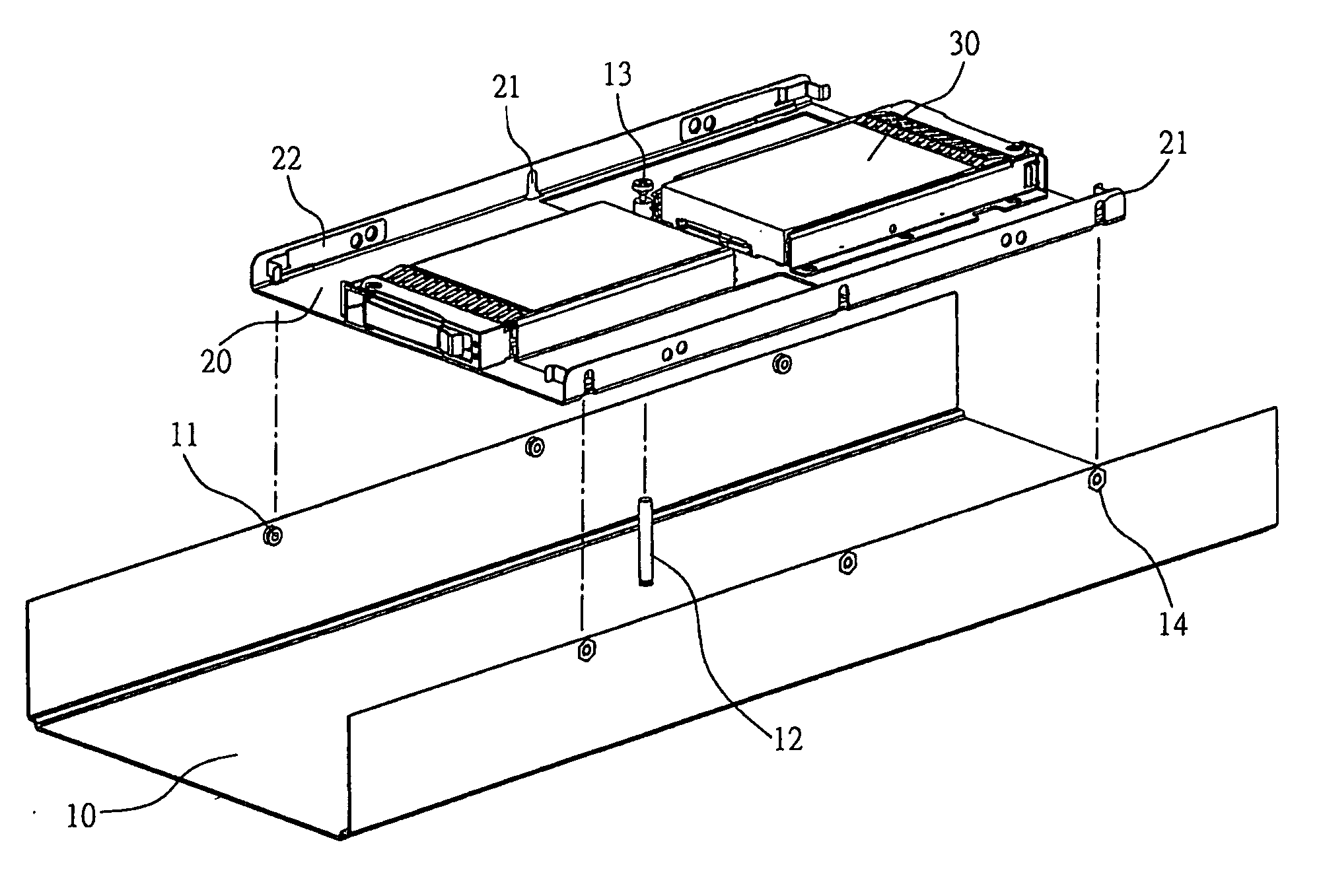 Supporting mechanism for storage drives