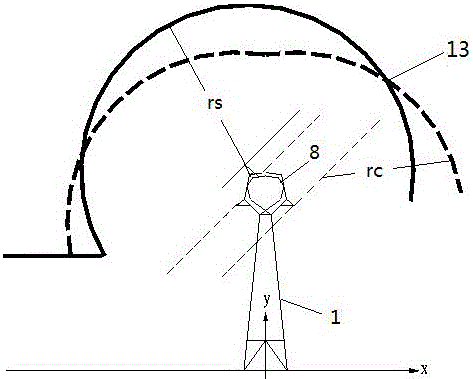 A lightning protection method for a single lightning protection line for erecting transmission lines in the same corridor