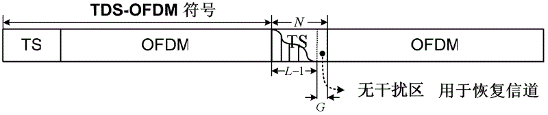 Transmission method of time domain synchronous-orthogonal frequency division multiplexing (TDS-OFDM) based on theory of compressive sensing