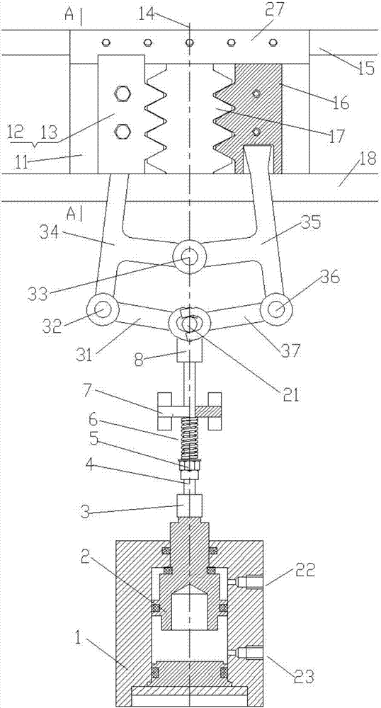 Flat-layer control and safety braking device of gear and rack type elevator