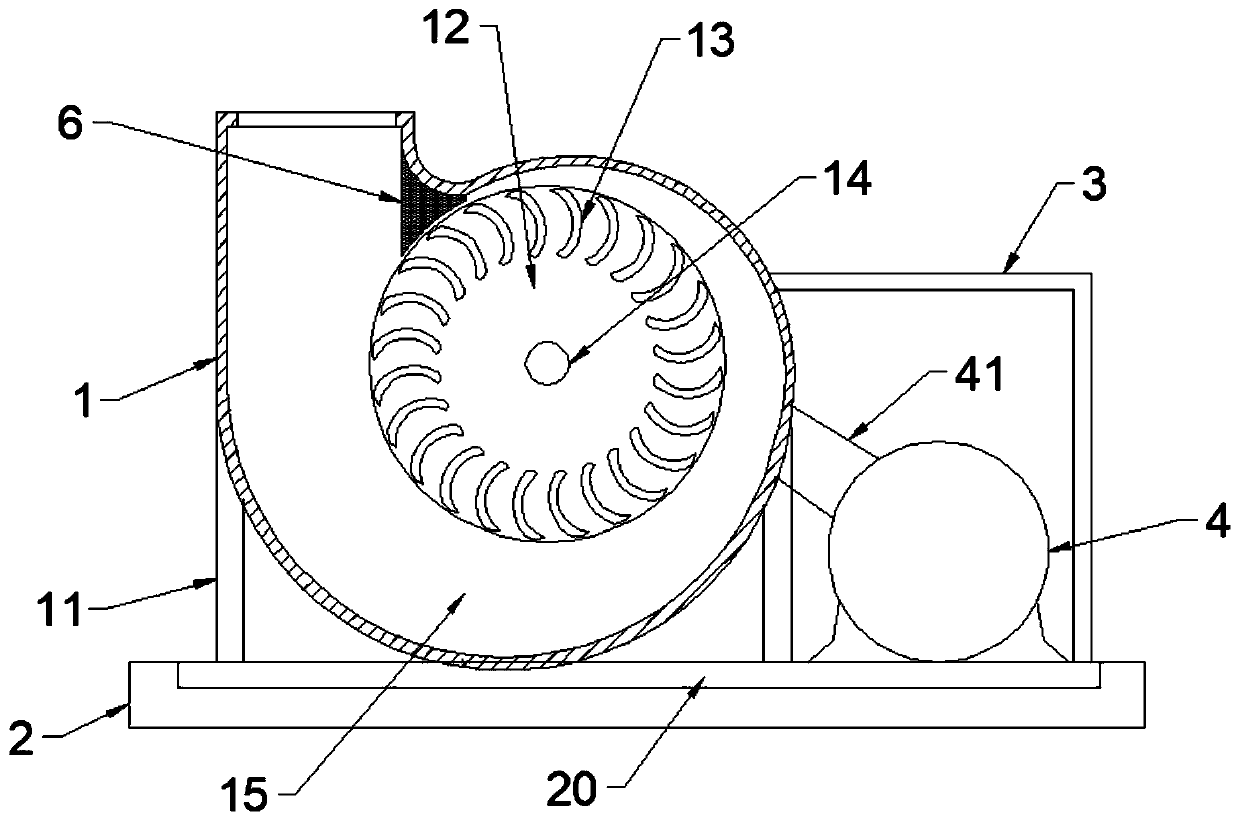 Low-noise efficient energy-saving centrifugal fan