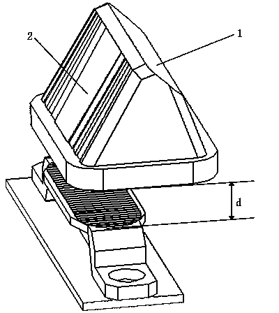 LED navaid lamp optical assembly used for generating rectangular spots