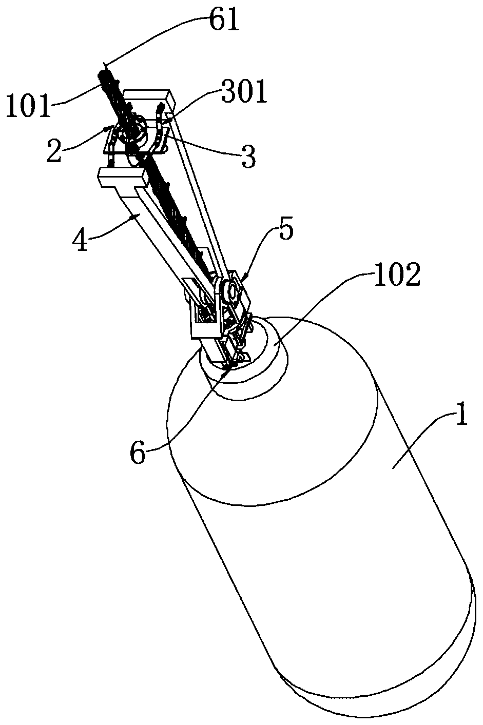 Underground falling object fishing device for oil exploitation