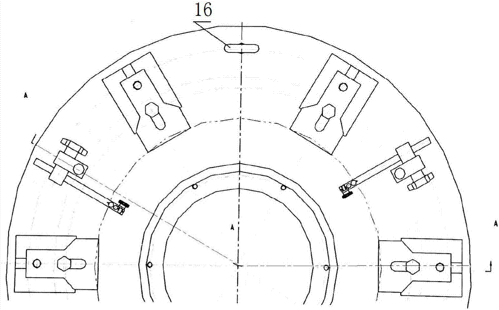 Installation device and installation method for clamping ring type connecting baffle