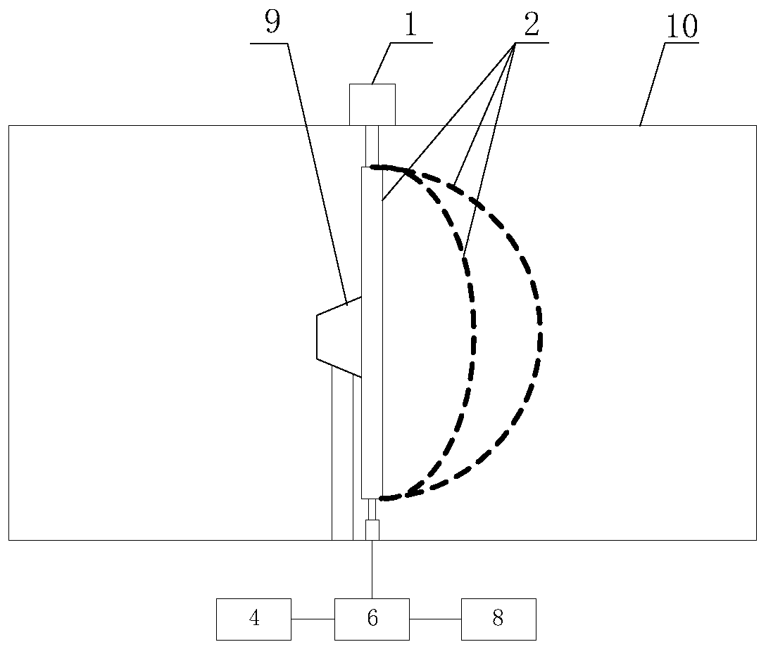 A device for measuring beam divergence angle of a semicircular rake ion thruster