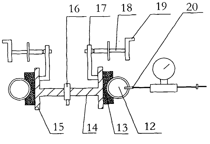Outfit for detecting plugging and choking of sewage pipelines and inspection wells by full air bag method